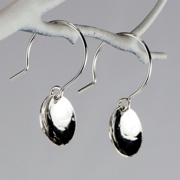 Hammered Disk Earring - Small