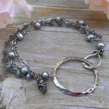 Multi-Strand Link Bracelet with Gemstone Charm - 2013 Primetime Emmys Gift Lounge