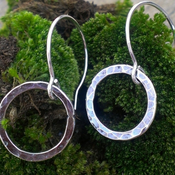 Loop-de-Loop Hammered Sterling Earrings Loop-de-Loop Hammered Sterling Earrings