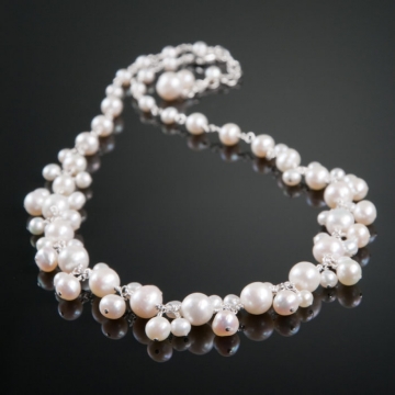 Bliss Bridal - White Pearl Charm Necklace Bliss Bridal - White Pearl Charm Necklace